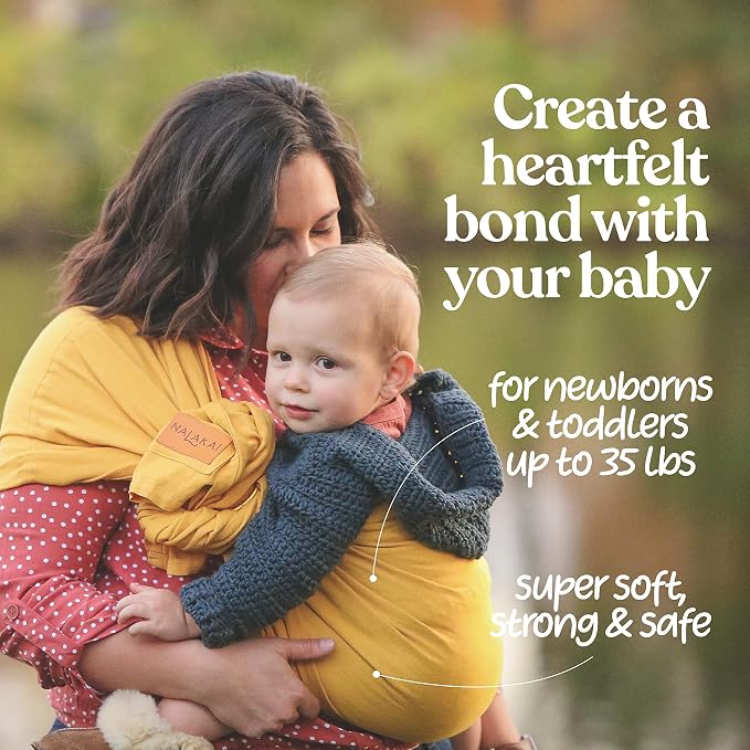 Nalakai Ring Sling Baby Carrier, Soft Linen Baby Sling, Baby Wrap, and Giving - Image 2