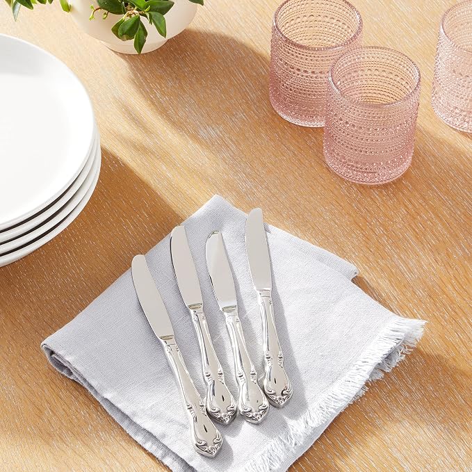 Oneida Chateau Fine Flatware Dinner Knives, 18/10 Stainless Steel - Image 4