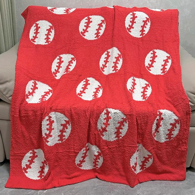 Cozy Baseball Pattern Blanket Perfect Lightweight Bedding - Image 2