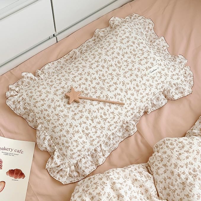AOJIM Cotton Muslin Kids Toddler Pillowcase by AOJIM-BeddingSetBabyBlanketsSofaCover