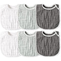 Zainpe 6Pcs Snap Muslin Cotton Baby Bibs White Grey Infants Drooling Bib Soft & by Zainpe