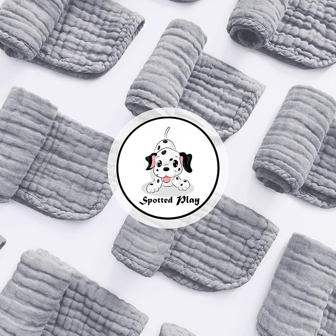 Muslin Burp Cloths 100% Cotton Large 20''x10'' Extra Soft and Absorbent Baby - Image 2