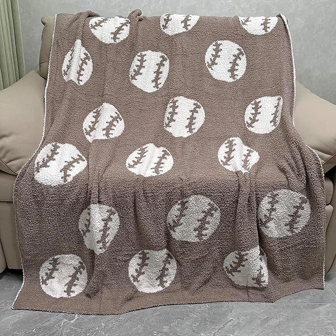 Cozy Baseball Pattern Blanket Perfect Lightweight Bedding - Image 2