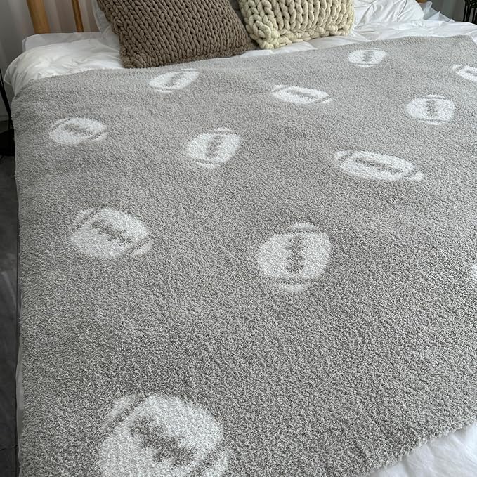 Cozy Football Pattern Blanket Perfect Lightweight Bedding - Image 2
