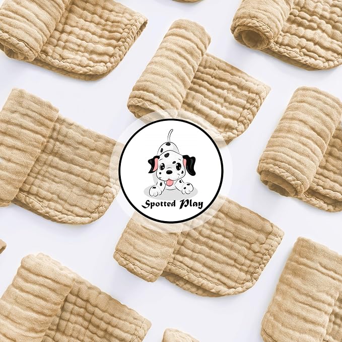 Muslin Burp Cloths 100% Cotton Large 20''x10'' Extra Soft and Absorbent Baby - Image 2