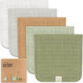 5-Pack Cotton Muslin Burp Cloths Baby Girls, Boys by KeaBabies