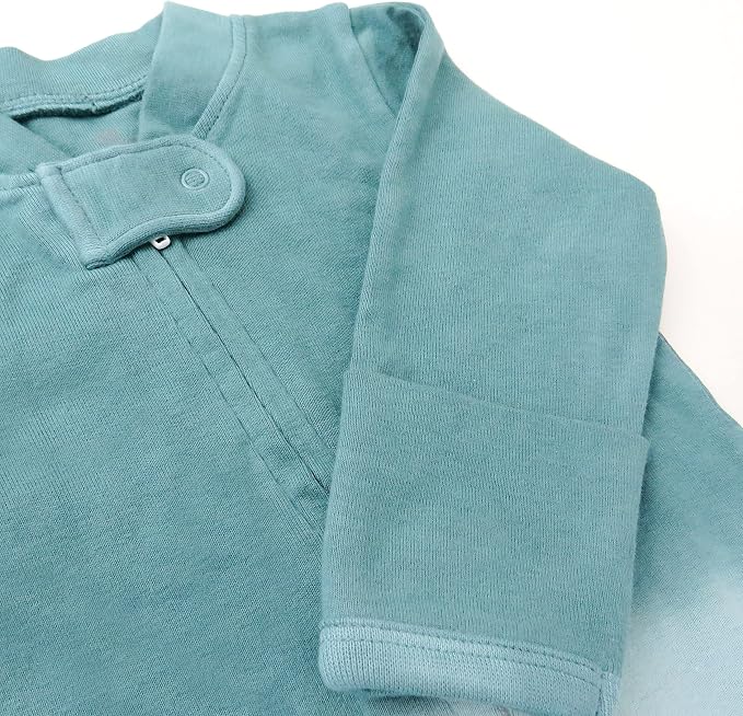 HonestBaby Baby Sleep N' Play One-Piece Zip-Front Footed Organic Cotton Pajama - Image 2