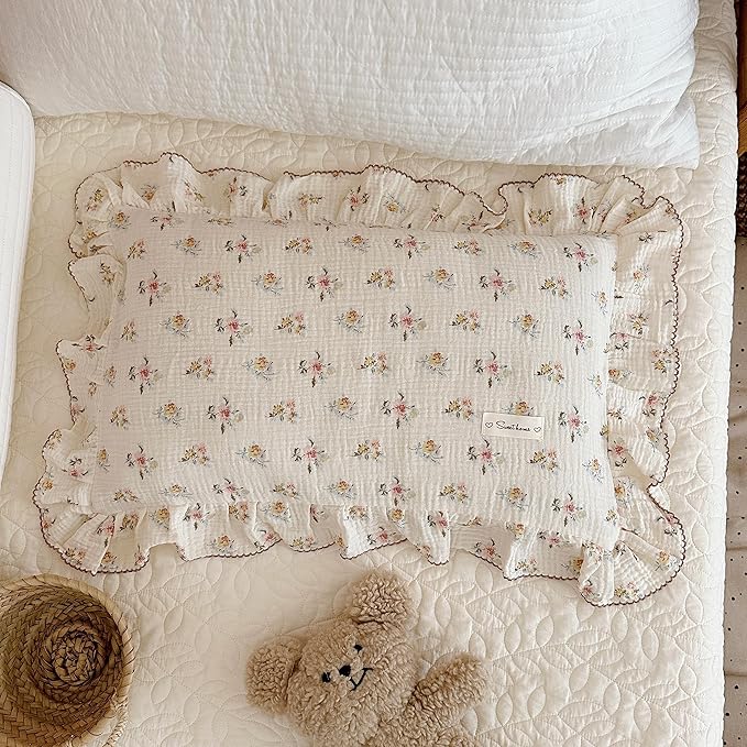 BuLuTu Cotton Muslin Kids Toddler Pillowcase - Image 6