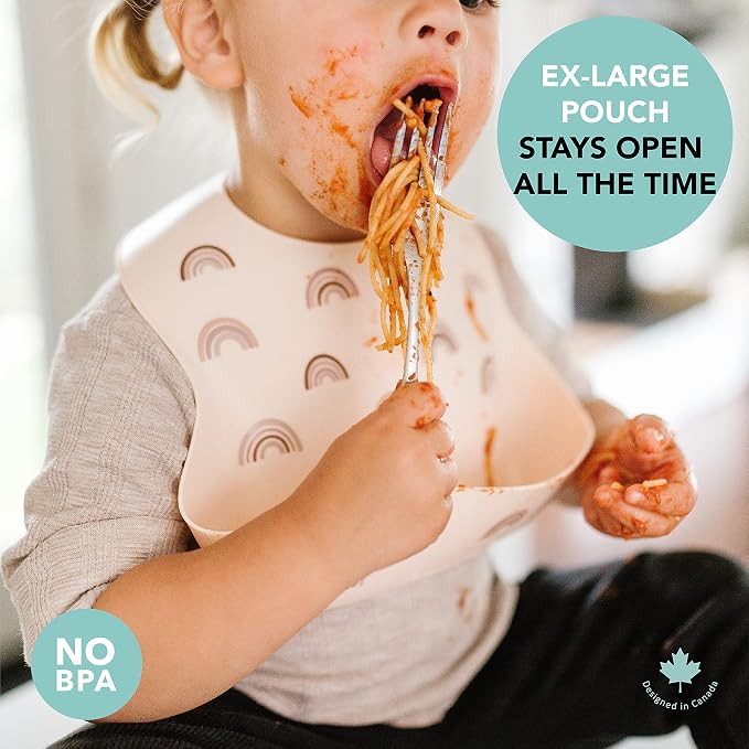 Loulou Lollipop Soft, Waterproof Silicone Feeding Bib - Image 4